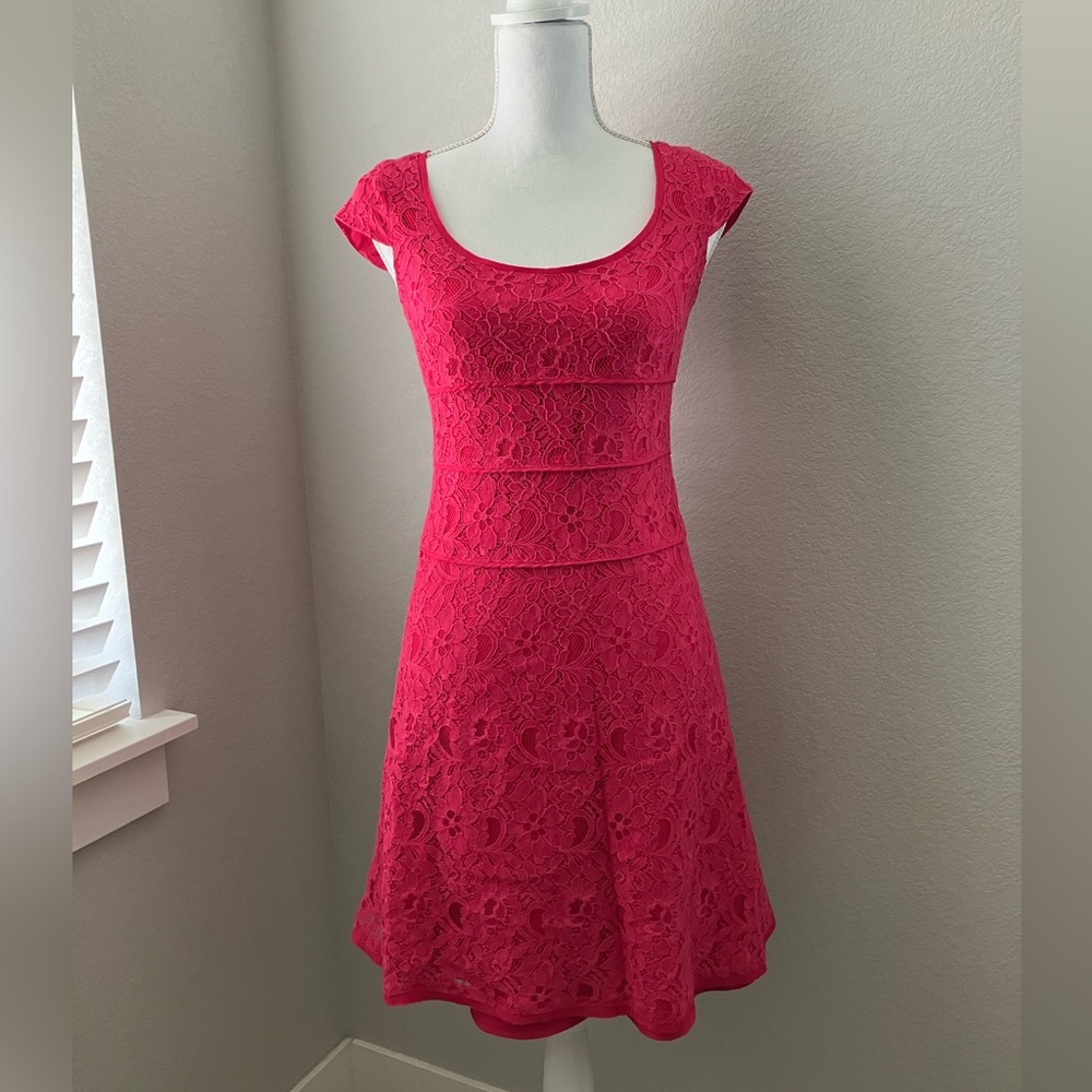 Ann Taylor | Pink Lace Dress | Size 0